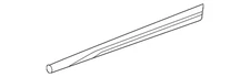 Genuine  Passenger Right Front Door Lower Molding (black & chrome) 80870-5RB0C