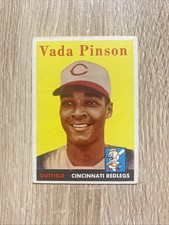 1958 Topps Baseball VADA PINSON Rookie RC Card #420 Cincinnati Redlegs. rookie card picture