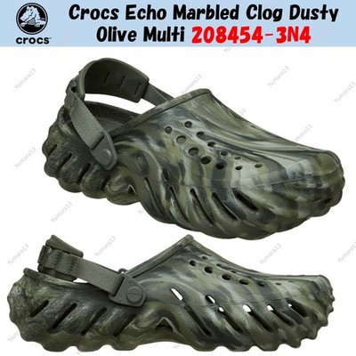 Crocs Echo Marbled Clog Dusty Olive Multi 208454-3N4 Unisex Size