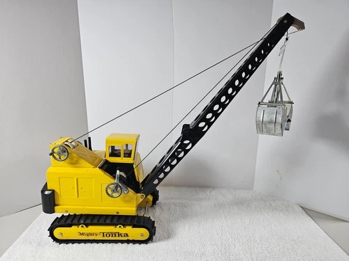 VTG 1965 Mighty Tonka Crawler Crane 3900 ALL ORIGINAL ALL WORKING - See Video