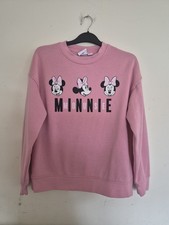 Primark Disney Minnie Mouse Pale Pink Ladies Jumper Size 6-8
