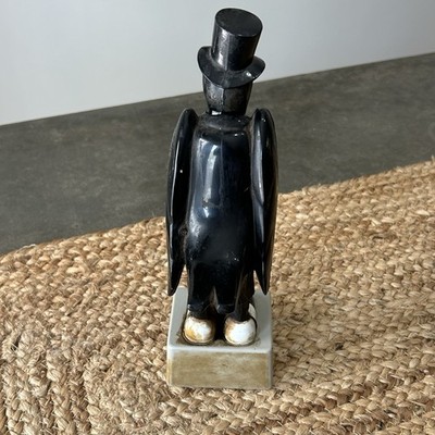 Vintage Old Crow Whiskey Bar Advertising Figure Statue 9” Plastic