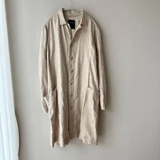 Pas de calais Linen Long Jacket 38 Kinari Color