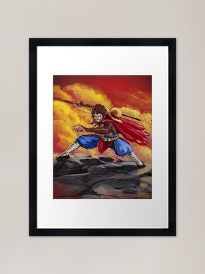 Monkey Man Gerahmter Kunstdruck Gerahmtes Wandbild Poster Leinwanddruck Bild