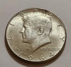 1964 Kennedy Half Dollar • 90% Silver • Good Luster • X35