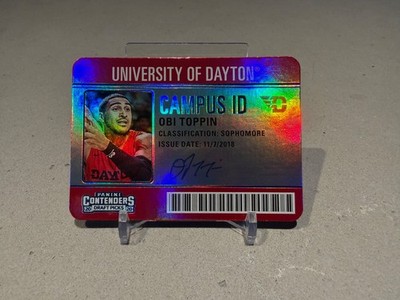 2020 Panini Contenders Draft Picks - Obi Toppin Campus ID Autograph #3 Rookie RC