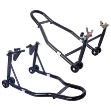 Motorcycle Stand 1000LB Front Rear Wheel Lift Swingarm Paddock Stands Black