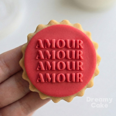 AMOUR Keksstempel | Französische Liebe Fondant Präger für Valentinstag Kekse M&S