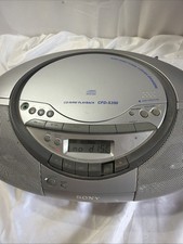 Sony CD-R/RW Playback CFD-S350 Radio Cassette CD Player Boombox Tested W/ Remote