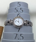 Vintage(80s/90s) Southwestern Style Women's Quartz Watch Silver Plated Faux Onyx — photo 7