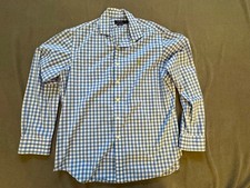 Ralph Lauren Polo Long sleve button up dress shirt Non-iron Blue and white