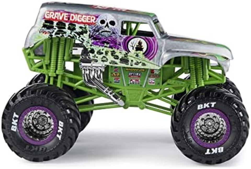 Monster Jam oficial El Toro Loco Monster Truck veículo fundido, escala 1:24 - Imagem 3 de 4