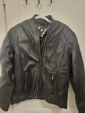 VTG Wilsons Leather Open Road Motorcycle Jacket Side Lace Women Size XL Moto