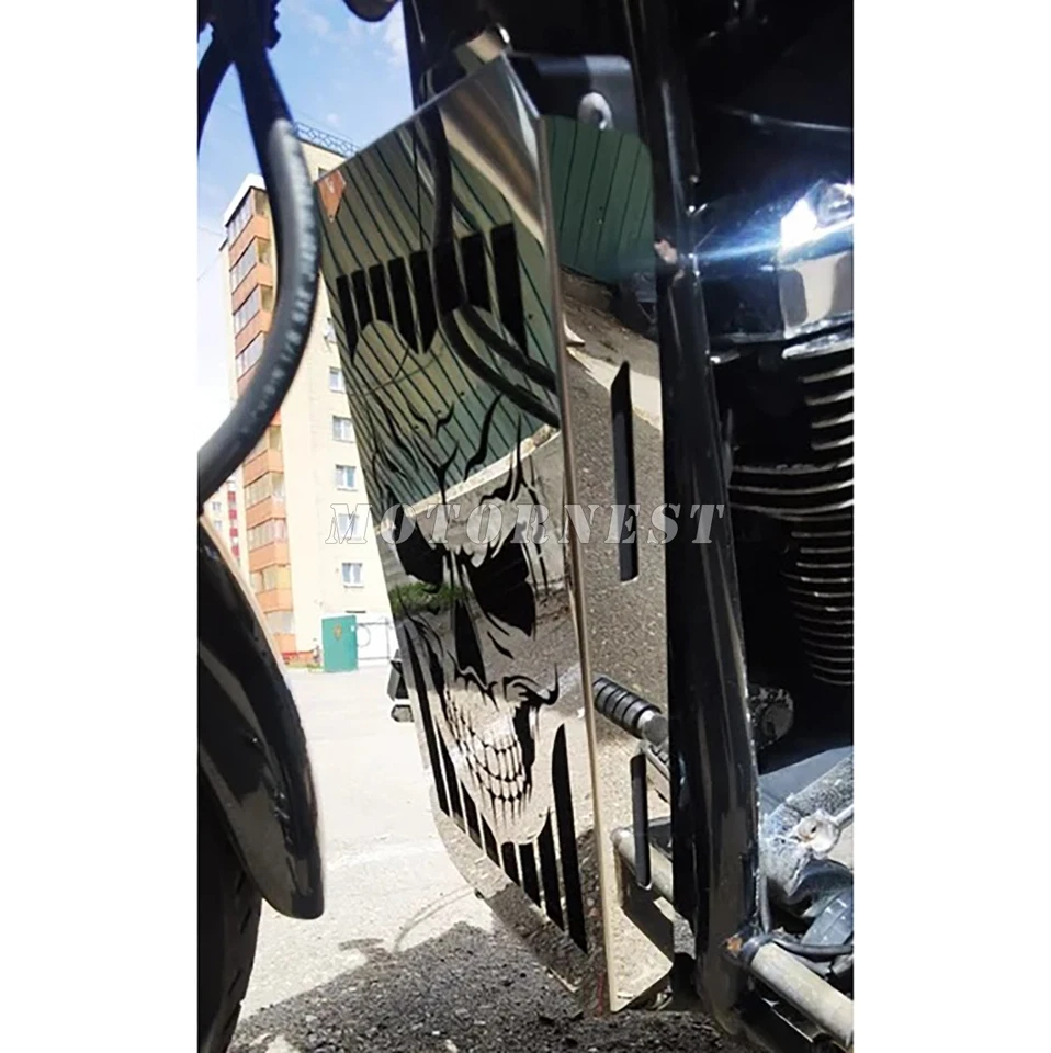 Protector protector de enfriador de tanque para Honda VTX1800 (02-08) cubierta de parrilla de radiador de calavera Foto 4 de 4
