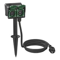 Pro Plus Gartensteckdose Schuko 4-Fach Mit Erdspieß 2M 3X2,5Mm²