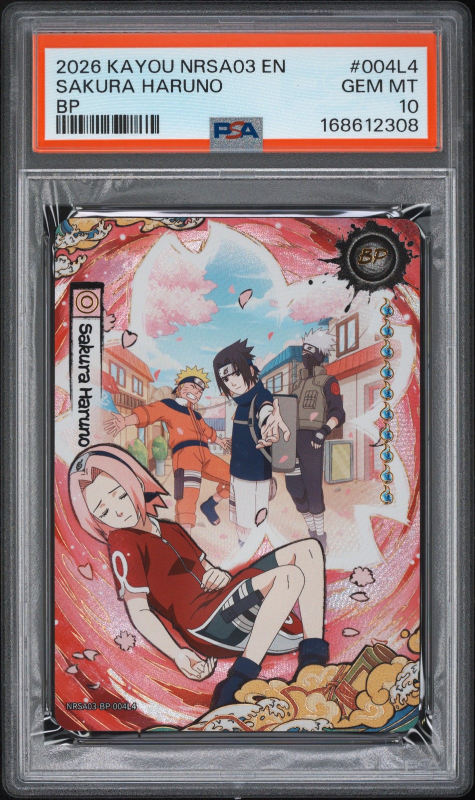 2026 KAYOU NARUTO SMRITI COLLECTIBLE CARD #004L4 SAKURA HARUNO 801/999 PSA 10