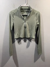 Womens SHEIN Long Sleeve Shirts Size Large Green