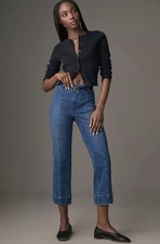 NWT Anthropologie Pilcro Slim 70s High-Rise Crop Flare Jeans Size 25
