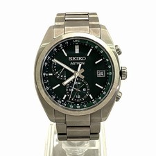 Seiko Astron 8B63-0BA0 Wave Solar Watch Titanium Green Timepiece