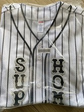 Supreme Homerun Baseball Stripe Jersey LARGE SS25 AUTHENTIC Fast Ship