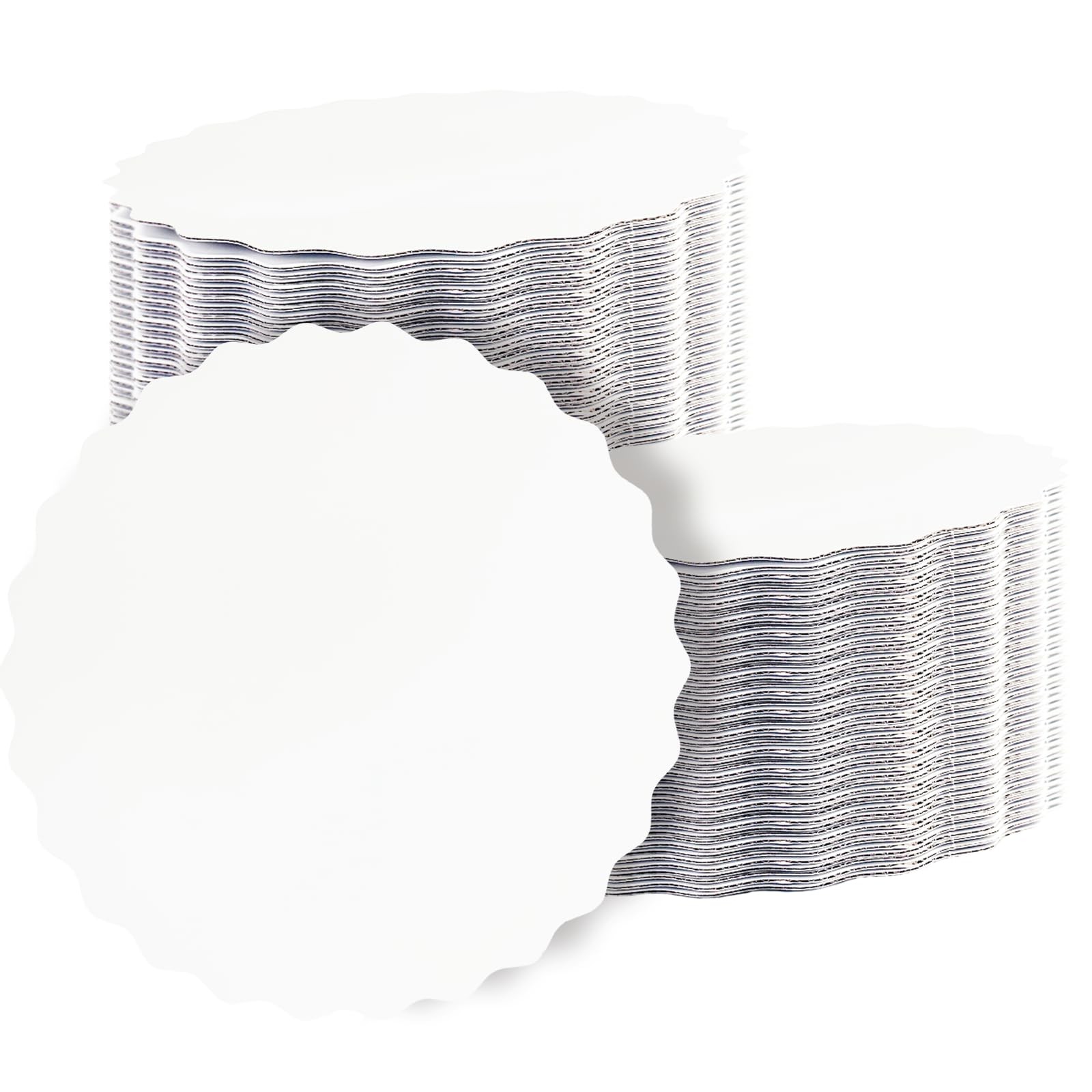 New Best qiqee 10 Inch White Wave Cake Boards Round 15-Packs Circles Rounds Base