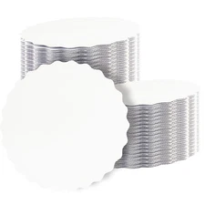New Best qiqee 10 Inch White Wave Cake Boards Round 15-Packs Circles Rounds Base