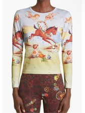 Camiseta Molly Goddard Harry Styles Twinky Estampado Pegaso Manga Larga Algodón