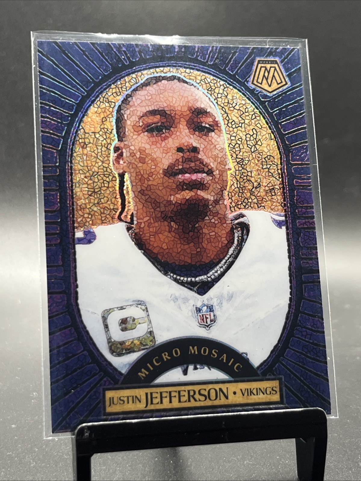 Justin Jefferson 2025 Panini Mosaic Football SP Micro Mosaic Insert #9 Case Hit