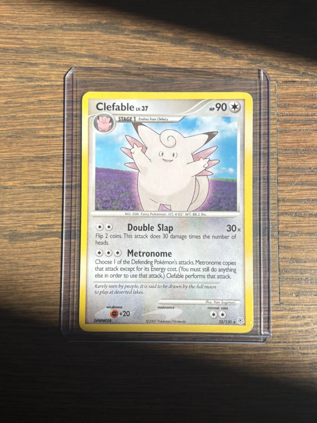 Clefable 22/130 Rare Diamond & Pearl Pokemon Moderately Played