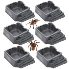 6 Pack Tarantula Water Bowl Hermit Crab Resin Dish for Reptile Tarantula Spid...