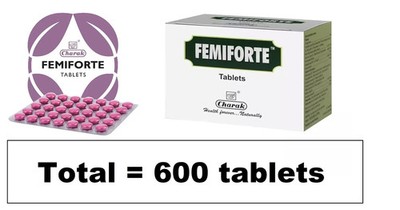 Charak Femiforte Ayurvedic Tablet   600 Tabs for Women s Intimate Wellness
