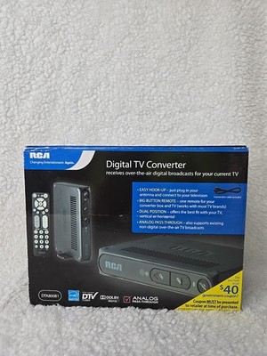RCA DTA800B1 DTV Digital TV Convertor Box With Remote Control - NEW In Box
