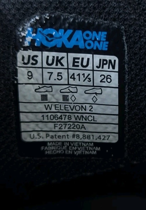 Hoka Elevon 2 White Running Shoes Womans 9 Athletic Sneakers Trainer  thumbnail 13