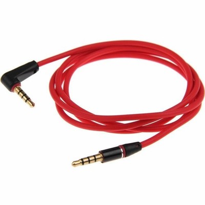 Replacement 3.5mm L Jack Audio AUX Cable Cord Wire Lead for Beats by Dr Dre Red