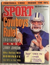 SPORT Magazine Jul 1993 Troy Aikman and Jimmy Johnson Cowboys Rule Vol 84 No 7