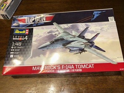 Revell 1/48 Top Gun Maverick's F-14A Tomcat 85-5872 Open Box Kit Complete 