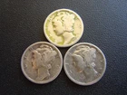 1936 P Mercury Dime Coin - 3 Coins  #2