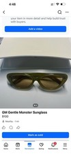 Gentle Monster Cat Eye Olive Green Women's Sunglasses Brown Tinted Lenses