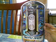 Supersonic Portable AM FM Radio w/ Headphones and Built In Speaker Player SC-9