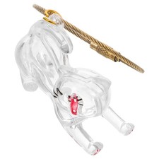 Memorial Pet Hair Keychain Keepsake Jewelry for Pets Cat Capsule