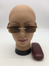 Cartier Gold/Brown Rimless Trendy Fashion Sun...