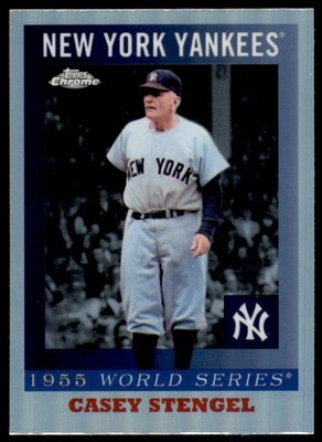 2025 Topps Chrome Platinum World Series #55WS-7 Casey Stengel New York Yankees