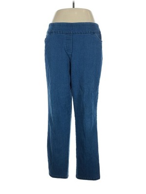 Alfred Dunner Women Blue Jeggings 14