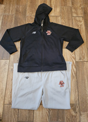 New Balance Boston College Eagles Team Issue Running Track Suit Jacket M Pants