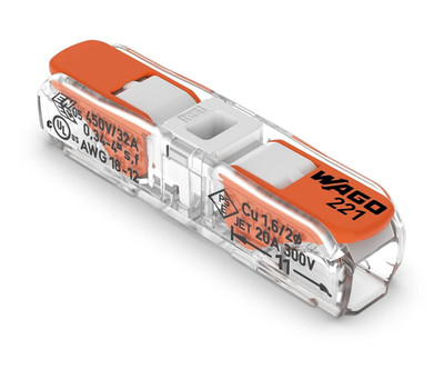 221-2401 |  Lever-Nuts  Inline Splicing Connector | for Solid and Stranded Condu