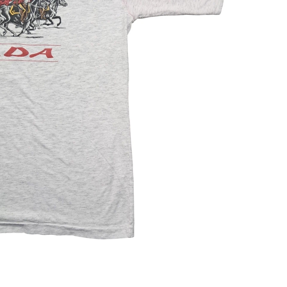 Camiseta Canada Grande Para Hombre Algodón Blanco Vintage Puntada Única Turista Foto 4 de 4
