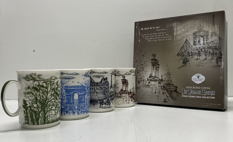 Petite Isabell New Bone China Mug Set Le Jeune Paris Series Glassware