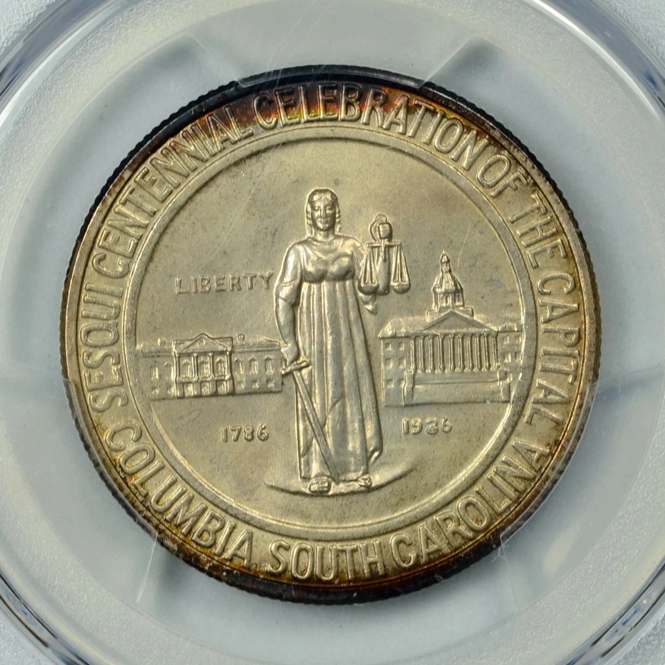 1936  Columbia  50c PCGS MS67  ~  Commemorative Half  ~  #54119486 - Image 4 of 4