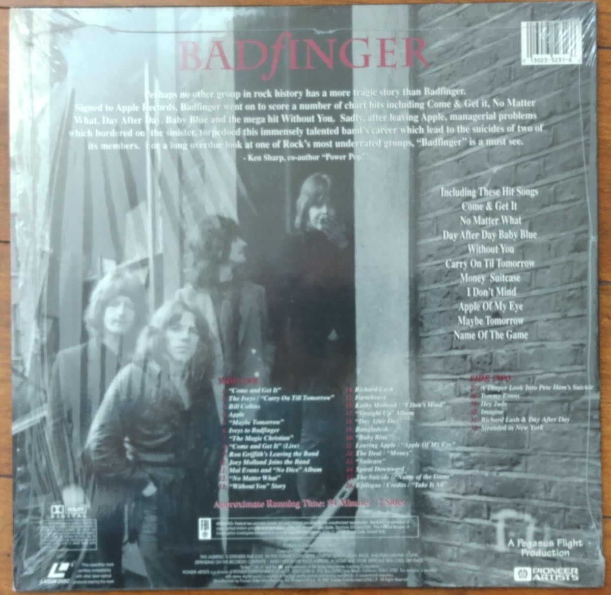 バッド・￼フィンガー　￼ ￼エモーショナリー￼・サーガ　Laser Disk BADFINGER AC-3 Laserdisc Gripping Saga & Music Videos LD in shrink