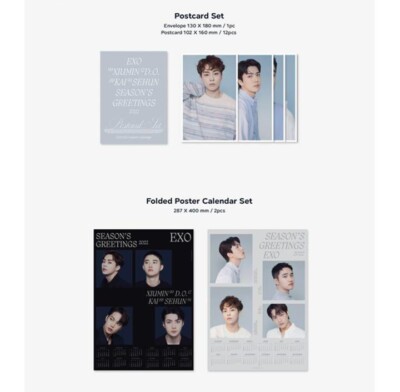 アイドル 2022 EXO Season's Greetings EXO Official 2022 Season's Greeting Complete Box Package Sealed